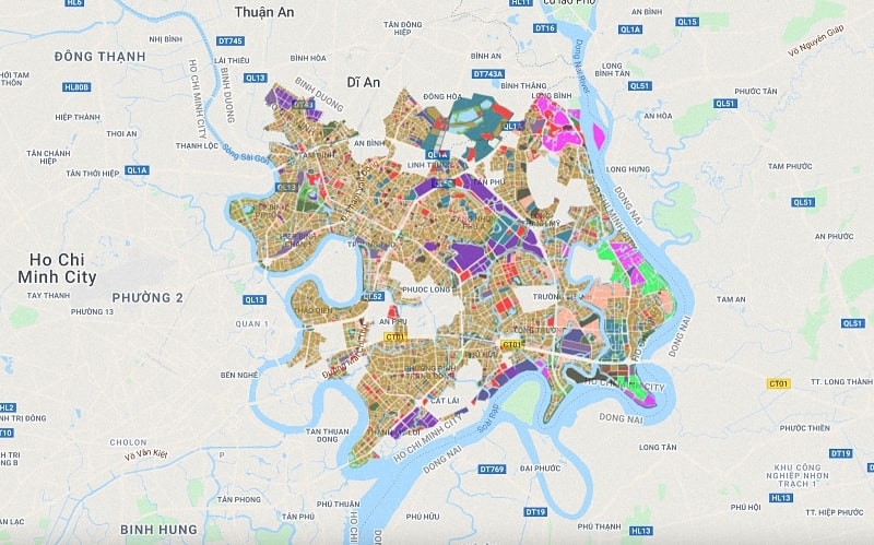 Bản đồ quy hoạch thành phố Thủ Đức